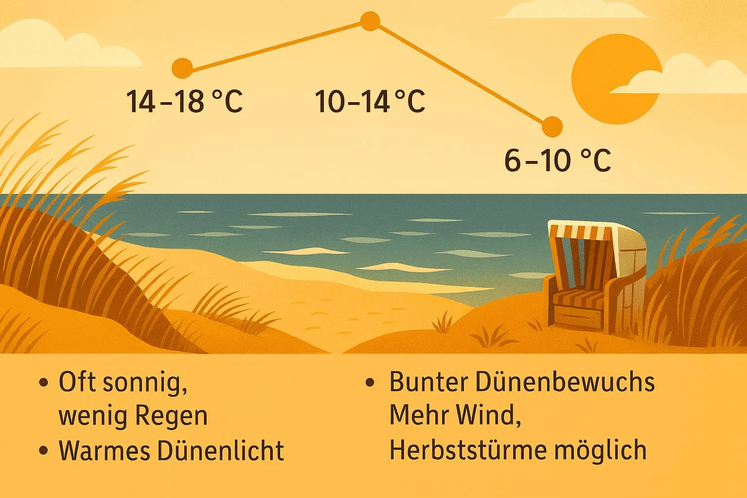 Beispielbild zum Artikel Beste Reisezeit & Wetter im Herbst auf Sylt