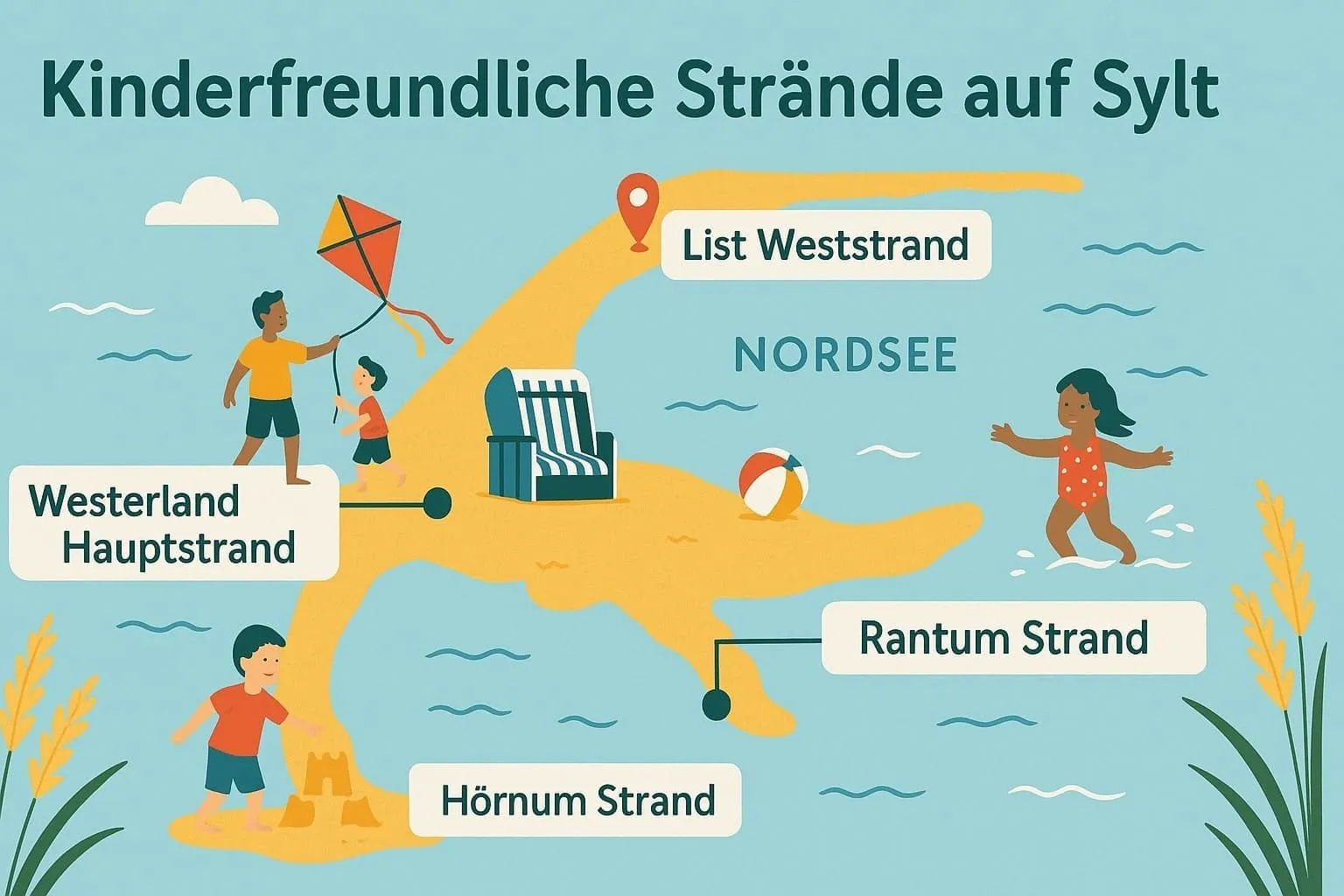 Beispielbild zum Artikel Kinderfreundliche Strände auf Sylt: Sicher, sauber und voller Spielmöglichkeiten