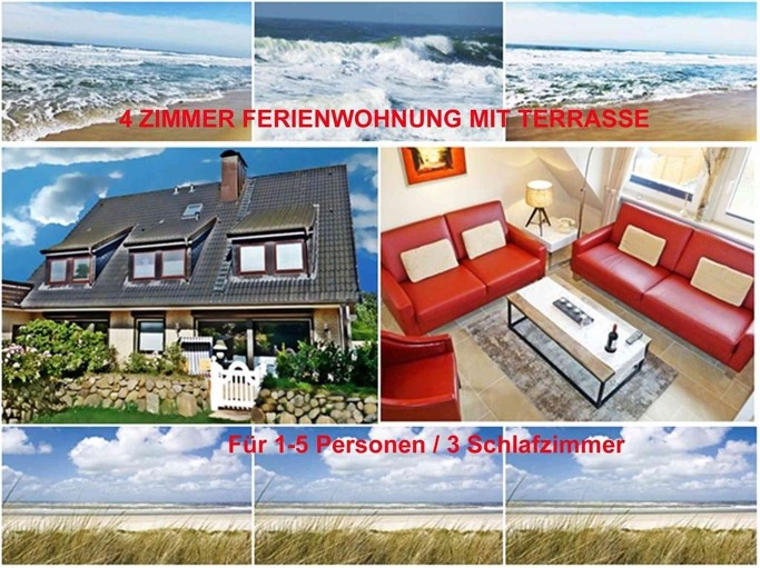 FeWo  DEICHWIESE Sylt  / 4 Zimmer / Garten - Bild 1