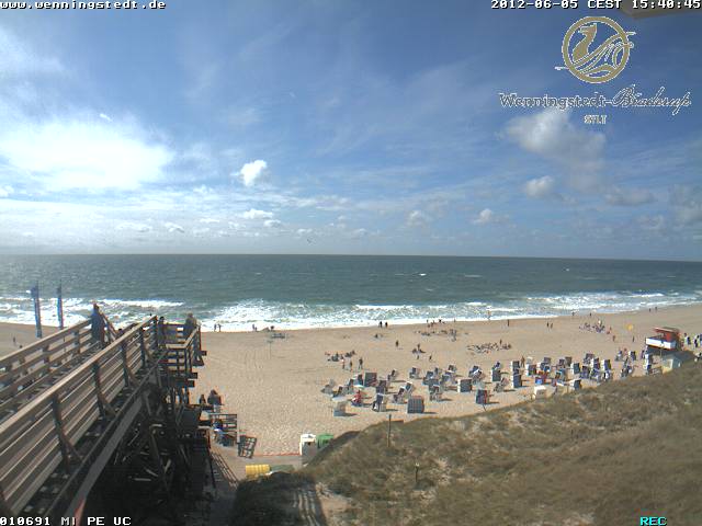 Webcam: Livebilder von der Strandtreppe in Wenningstedt